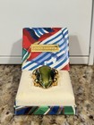 Est  e Lauder Solid Perfume Compact Frog Green Enamel 1992 W  Box Macy   s Tag Rare