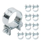 30pcs 1 2    9 16    5 8    Fuel Injection Gas Line Hose Clamps Clip Pipe Clamp Silver