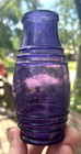 Nice Amethyst Barrel Mustard Bottle Chas  Gulden New York 1880 s Era L  k