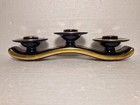 Wonderful  Vintage  3  Candle  Holder  Cobalt  Porcelain  Bavaria  1950s