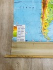 Vintage Semi Contour Series South America School Pull Down Map Political