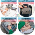 Portable Baby Changing Pad With Waterproof Mat - Foldable Diaper Clutch Grey 