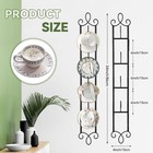 2pcs 4-tier Wall Wire Cup Saucer Display Rack Mug Holder