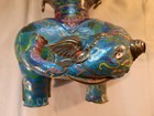 Chinese Cloisonne Enamel On Bronze Elephant Zun Vase Censer