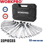 Workpro 22-pieces Ratcheting Combination Wrenches Set Cr-v 72 Teeth Metric   Sae