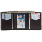 Alpine Swiss Mens Trifold Wallet Rfid Blocking Genuine Leather Bifold Id Window