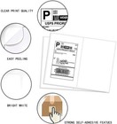 200-2000 8 5x5 5 Half Sheet Shipping Labels Rounded Self Adhesive 2 Per Sheet 
