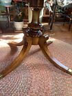 Inlaid Leather Round Drum Table Duncan Phyfe Style