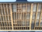 Antique Vintage Wooden Printers Drawer Hamilton Letterpress Shadow Box J4