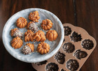 Autumn Cakelet Pan  Acorn Pine Cone Pumpkin Shapes  Cast Aluminum