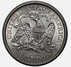1870 Seated Liberty Half Dollar Tough This Nice Whaite Bu  Choice Scarce Date