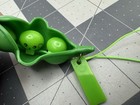 3 Happy Peas In A Pod Pea Pod Fidget Toy Rare Vintage Stress Reliever Green