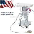 Portable Dental Mobile Delivery Unit System 4 Holes Suction Cart   Mobile Chair