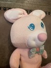 Vintage Fisher Price Cozies Pink Bunny Rabbit Plush Waffle Thermal Weave 1994