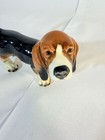Vintage Goebel Germany Porcelain Basset Hound Dog Figurine  5 1 8  Long
