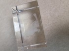3d Laser Etched Dog In Crystal Glass Paperweight With Box