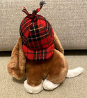 Vintage 1978 R  Dakin 10  Basset Hound Plush Stuffed Animal Toy Dog W  Hat