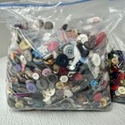 Over 6 Pounds Of Buttons Glass Metal Plastic Variety Box Fun Box