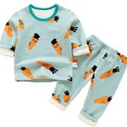 Kids Thermal Underwear Set Boys Girls Fleece Warm Base Layer Long Johns Winter