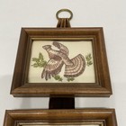 Vintage Trapunto Framed Waterfowl Gamebird Hanging Panel Grouse Duck Goose