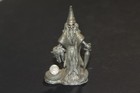 Vintage Spoontiques Blackened Pewter Wizard Sword Slaying Dragon Figurine 3 75 