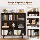 Wooden 7 Cube Bookshelf  3 Tier Bookcase With Legs  Modern Open Storage Organ   