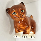 Vtg Seymour Mann Cat Kitten Brown White Porcelain Figurine Japan Tail Up 5  Read