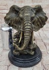 Museum Quality Bronze Elephant Bust Statue Animal Art Hot Cast Figurine Figure