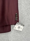 Michael Kors Suit Jacket Mens Size 44r Burgundy Classic Fit Wool Blend Nwot  450