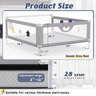 3-piece Bed Rail For Toddlers With Headboard Rod  Adjustable Baby Bed Rail Guard