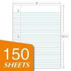 Loose Leaf Filler 8x10 5 Inches  College Ruled  3-hole Punched For 3-ring Bin   