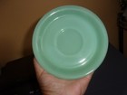 Fire King Vntg Jadeite Green Heavy Weight Saucer 6  Restaurant Ware Vgc