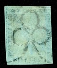 Italy 1851 Tuscany 6cr Slate Blue Wmk Scott  7 Vfu T714             
