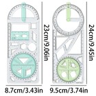 Multifunctional Geometric Drawing Ruler Math Template Measuring Tool For Student