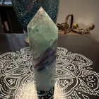 Fluorite Crystal Tower Point Green Purple Approx  6 Inch