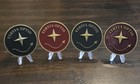 4pc Lot - Cia Detention Sites Black  Maroon  Red    Blue  I c  Challenge Coins