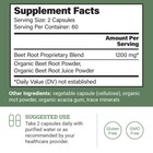 Organic Beet Root Powder Capsules 1200 Mg - 120 Capsules