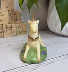 Vintage Pg Princeton Gallery Unicorn - Gold Tone Horn   Collar Figurine
