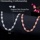 Silver Plated 1 M Handmade Round Cubic Zircon Cz Necklace Anklet Bracelet Chain