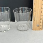 Vintage Ribbed Shot Glasses clear Glass 2  set Of 2 Saloon Barware