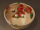 Mto Japanese Kyo Ware Chawan Camellia Komon Yoshihisa Nakamura Wooden Box