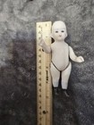 Antique German All Bisque Doll 4 1 2 Inch Doll Jointed With Blue Eyes