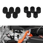 10 Pcs Ac Valve Cap Kit  Ac High And Low Pressure Port Cap 0 5  13mm   Black