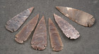 6 Bent 3 4  Flint Arrowhead Spear Project Point Knife Blade Bb756