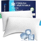 Queen Size Set Of 2 Cooling Pillows     Adjustable Memory Foam For Comfort