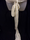 Vintage White Mink    Lace  Mink Shawl Wrap Stole Shrug Large Tie Feature At Hem