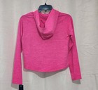 Adidas Kids Girls Top Long Sleeve Hooded Melange Pink Size Large Nwt