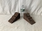 Small Pair Antique Wood Corbels Cottage Vintage Porch Shelf Brackets Old 209-26e