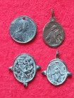 Authentic 17th Century Religious Medal Lot Of 4 Antique Christian Devotional   