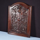 25  Tall Antique French Solid Walnut Wood Highly Carved Panel Salvage